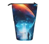 WXCJWD Science Fiction Future Crayon Télescopique Rétractable Trousse de Maquillage Portable et Papeterie Boîte de Rangement Convient pour les Environnements de Bureau
