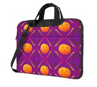 WXCJWD Smiley Orange Ordinateur portable et tablette, design élégant, tissu durable et hydrofuge, affaires décontractées, Noir , 13 inch