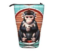 WXCJWD The Silent Monkey Crayon télescopique rétractable Trousse de maquillage portable et boîte de rangement pour papeterie Convient pour les environnements de bureau