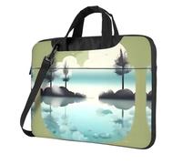 WXCJWD Tranquil Lakes Ordinateur portable et tablette, design élégant, tissu durable et hydrofuge, décontracté, Noir , 15.6 inch