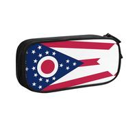 WXCJWD Trousse à crayons avec drapeau de l'État de l'Ohio pour grand sac à crayons simple multifonctionnel pour bureau