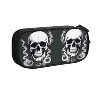 WXCJWD Trousse à crayons avec tête de mort pour grand sac à crayons simple et multifonctionnel pour le bureau