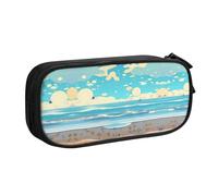 WXCJWD Trousse à crayons de dessin animé de plage pour grand sac à crayons simple multifonctionnel pour bureau