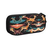WXCJWD Trousse à crayons motif animaux en cours d'exécution pour grand sac à crayons simple multifonctionnel pour bureau