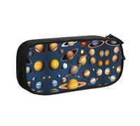 WXCJWD Trousse à crayons motif planètes du système solaire pour grand sac à crayons simple multifonctionnel pour bureau
