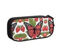 WXCJWD Trousse à crayons papillon sur fraise pour grand sac à crayons simple multifonctionnel pour bureau