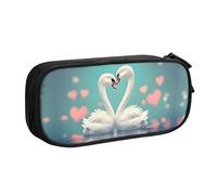 WXCJWD Trousse à crayons The Swan in Love - Grande trousse simple et multifonctionnelle pour le bureau