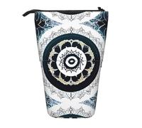 WXCJWD Trousse de maquillage et de papeterie ronde télescopique rétractable noire et blanche - Convient pour les environnements de bureau