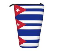 WXCJWD Trousse de rangement télescopique rétractable avec drapeau cubain pour crayons et articles de papeterie, convient pour les environnements de bureau