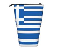 WXCJWD Trousse de rangement télescopique rétractable avec drapeau grec pour crayons et articles de papeterie, convient pour les environnements de bureau
