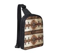 WXCJWD Un flocage de flamants roses Sac à bandoulière tendance pour homme et femme Sac de poitrine décontracté avec bandoulière convertible., Motifs indiens, Taille unique