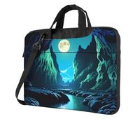 WXCJWD Water Moon Cave Ordinateur portable et tablette, design élégant, tissu durable et hydrofuge, décontracté, Noir , 14 inch