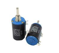 WXD3-13-2W precision multi-turn wire-wound potentiometer WXD3-12-1W adjustable resistor 1K 4K7(2K2WXD3 13 black all aluminum knob)