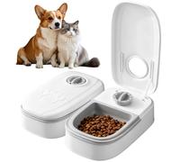 Wxeadu Distributeur Croquette Chat, 70ML 2 Repas Distributeur Croquettes, Distributeur Nourriture Humide Chat, 1 à 48 Heures Gamellechat Automatique pour Chats et Chiens Aliments Secs et Humides