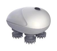 Wxeadu Masseur de Tête Électrique, Masseur de Cuir Chevelu Électrique Sans Fil, Masseur de Cuir Chevelu IPX7 avec 4 Têtes de Massage 3 Modes, Masseur de Grattoir de Tête Portable pour Massage Complet