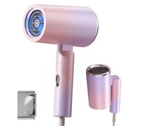 Wxeadu Seche Cheveux Voyage, 2400W Mini Seche Cheveux, Seches Cheveux de Voyage Pliable, Professionnel Sèches Cheveuxs Ionique avec 3 Températures et 2 Vitesses pour Famille Voyage Salons