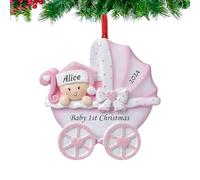 Wxexopowk Boule Noel Personnalisable - Boule Mon 1er Noel personnalisés avec Le nom du Bébé, Mon Premier Noel, 2024 Décoration de Noël Personnalisé, Idées de Cadeaux de Noël pour Fille