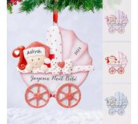 Wxexopowk Boule Noel Personnalisable - Mon Premier Noel, Boule Mon 1er Noel personnalisés avec Le Nom et Texte du Bébé, Décoration de Sapin de Noël Personnalisable, Idées de Cadeaux de Noël pour Bebe