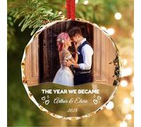 Wxexopowk Cadeau de Mariage pour Couples 2025 - Cadeaux de Mariage Personnalisés, Cadeaux de Fiançailles pour Elle, Femmes, Amis, Future Mariée, Décoration de Premier Noël 2025, Cercle 1