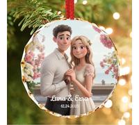 Wxexopowk Cadeau de Mariage pour Couples 2025 - Cadeaux de Mariage Personnalisés, Cadeaux de Fiançailles pour Elle, Femmes, Amis, Future Mariée, Décoration de Premier Noël 2025, Cercle 2