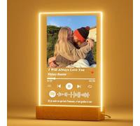 Wxexopowk Cadre Photo Personnalisé Plaque Spotify pour Couple Amie, Cadeau Personnalisé, Cadeau pour Femme Homme Copain Copine Original, Idee Cadeaux pour Anniversaire, Saint Valentin, Noël