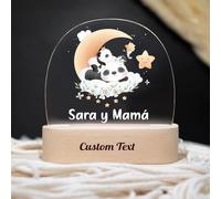 Wxexopowk Veilleuse Bébé Personnalisée Prénom - Cadeau Original pour Naissance Garçon et Fille, Lampe Décoration Chambre Idée Baptême, Style5