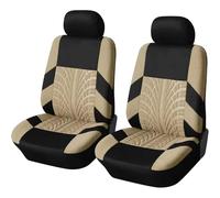 WXEXUDIN 2 Housses De Siège Voiture Avant,pour Jaguar X-Type 2001 2002 2003 2004 2005 2006 2007 2008 2009 Housses De Siège De Voiture en Tissu Imperméable Protecteur Coussins De Siège Couvre,Beige