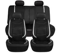 WXEXUDIN Car Seat Covers for Jaguar XE/XF/XJ/E-Pace/F-Pace/I-Pace/S-Type/x-Type, Breathable Front and Rear Cover Seat Covers Sets Non-Slip Seat Protectors Interior Accessory(9 Pcs),Silver