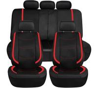 WXEXUDIN Car Seat Covers for Mercedes Benz W204 W211 W210 W124 W212 W202 W245 W163 A/B/C/E, Breathable Front and Rear Cover Seat Covers Sets Non-Slip Seat Protectors Interior Accessory(9 Pcs),Red