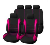 WXEXUDIN Housse Siège Voiture pour Hyundai i10 i-10 / i10 N Line 2013-2024 2025, 9 Pièces Housses Siège Avant Arrière Coussin Couvre Respirant Protections Accessoire Interieur,Pink