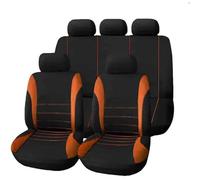 WXEXUDIN Housse Siège Voiture pour Renault Captur 2 E-Tech Hybrid 2020-2025, 9 Pièces Housses Siège Avant Arrière Coussin Couvre Respirant Protections Accessoire Interieur,Orange