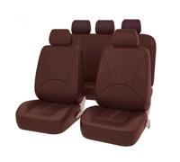 WXEXUDIN Housses De Siège De Voiture pour Audi A4 Avant 2017-2022(with Net on Left Side) Housse De Cuir Siege Voiture,Accessoire Voiture Interieur,Respirant Imperméable(9 pièces), Coffee