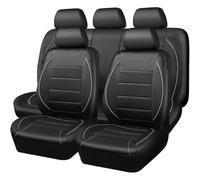WXEXUDIN Leather Car Seat Cover Sets for Golf 3 5 6 7 Golf3 Golf5 Golf6 Golf7 GTI Convertible Wagon Tour VAR, 9pcs Front Rear Full Set Seat Covers Cushion Protection Waterproof Interior Accessories