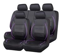 WXEXUDIN Leather Car Seat Cover Sets for Mercedes E-Class 2008-2013 W212, 9pcs Front Rear Full Set Seat Covers Cushion Protection Waterproof Interior Accessories,Purple