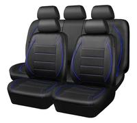 WXEXUDIN Leather Car Seat Cover Sets for Nissan Qashqai (J11) 2. Gen 2015 2016-2020, 9pcs Front Rear Full Set Seat Covers Cushion Protection Waterproof Interior Accessories,Black