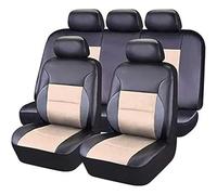 WXEXUDIN Voiture Ensembles De Housses Siège pour Dacia Sandero Stepway 5 Places Duster 2000-2023,Cuir 9pcs Housse Siege Avant Arrière Siège Protection Antidérapant Auto Accessori,Beige