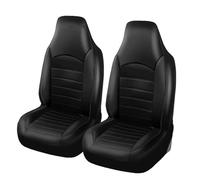 WXEXUDIN Voiture Ensembles Housse Siege pour Smart Four 454 2004+, 2Pcs PU Cuir Housses Siège Avant Voiture Protecteur Respirant Interieur Accessoires,Black