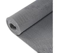 WXF86djl Rouleau de Tapis de Porte en PVC avec Grille de Drainage for piscines intérieures/extérieures, douches et salles de Bains(90cmx200cm)