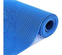 WXF86djl Tapis de Drainage en PVC for intérieur/extérieur, for salles de Bains, piscines et Cuisines(Blu,120cmX300cm)