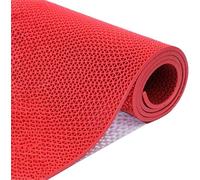 WXF86djl Tapis de Drainage en PVC for intérieur/extérieur, for salles de Bains, piscines et Cuisines(Rosso,90cmx100cm)