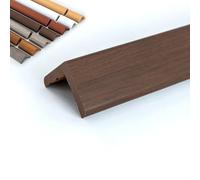 WXGMP 80 100 120cm Profilé De Protection d'angle en Bois Auto-adhésif Bande De Bordure De Moulure en L Profilé d'angle Mural(Walnut,80cm/32'')