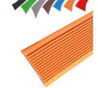 WXGMP Profilé Autoadhésive pour Nez De Marche 1m Protection De Bords D'Escalier Bande Antidérapante Escalier en PVC pour Intérieur/Extérieur(Orange,6cm/2.4in)