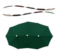 WXGMP Toile De Remplacement Pour Grand Parasol 460x270cm Toile De Rechange Pour Parasol Double Face Patio Tissu De Rechange Protection UV(Dark green)