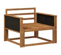 WXGTBKPR Canapé central d'extérieur en bois d'acacia, élément de salon modulaire pour balcon et terrasse, 83 x 91 x 73 cm