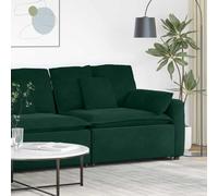 WXGTBKPR Canapé modulaire vert foncé 100 cm, meuble rembourré en velours pour salon, module d'assise flexible avec accoudoir en bois, cadre en métal stable