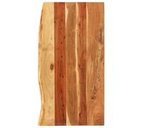 WXGTBKPR Plateau de lavabo en bois d'acacia massif 100 x 52 x 2,5 cm | Charme rustique, bord d'arbre naturel, bois dur robuste