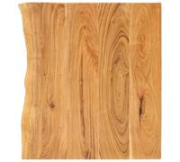 WXGTBKPR Plateau de lavabo en bois d'acacia massif 58 x 52 x 2,5 cm Plan de | Charme rustique, bord d'arbre naturel, bois dur robuste