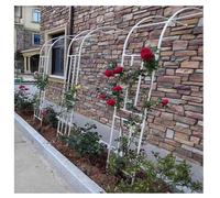 WXGZSKLV Demi Arches Rosiers Arceau Treillis, Arche De Jardin en Métal Robuste pour Plantes Grimpantes Support, Résistant Aux Intempéries 120 150 180 200 210 250 280 300 Cm(Blanc,WxH:1.2 x 2.7m)