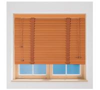 WXGZSKLV Store Occultant Bois pour Fenêtres Portes 40 35 50 60 80 90 110 125 160 145 180 200 210 cm, Stores Venitien Interieur Lamelle 50 mm, Rideaux Horizontaux Facile à Installer(Orange)