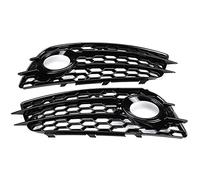 WXHHSM Grille Fender Une paire de feux de brouillard avant de voiture grille grille nid d'abeille grille couverture pour A4 B8 S-Lines S4 pare-chocs 2008-2012 8K0807681C 8K0807682C (noir brillant)